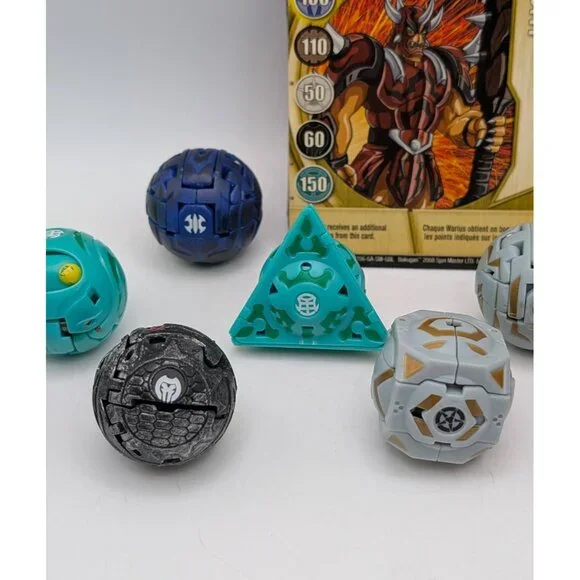 Lot Of Bakugan 14 Battle Brawlers + 26 Cards Starter Set is